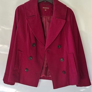 Merona wool coat, size XXL, fuschia pink in color.